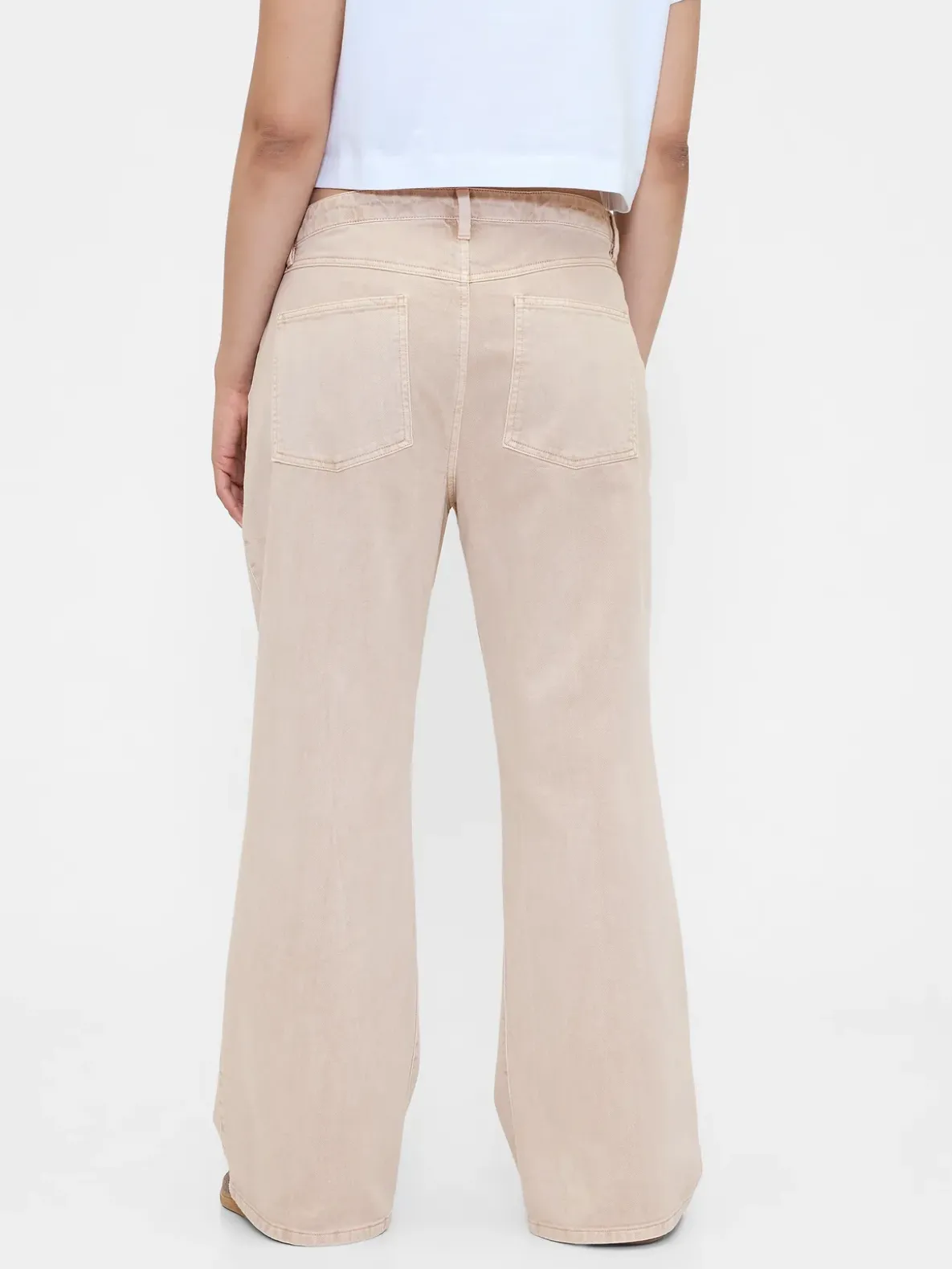 Low Rise Relaxed Flare Khakis