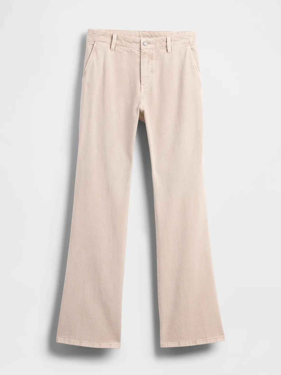 Low Rise Relaxed Flare Khakis