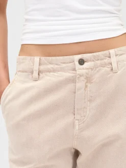 Low Rise Relaxed Flare Khakis