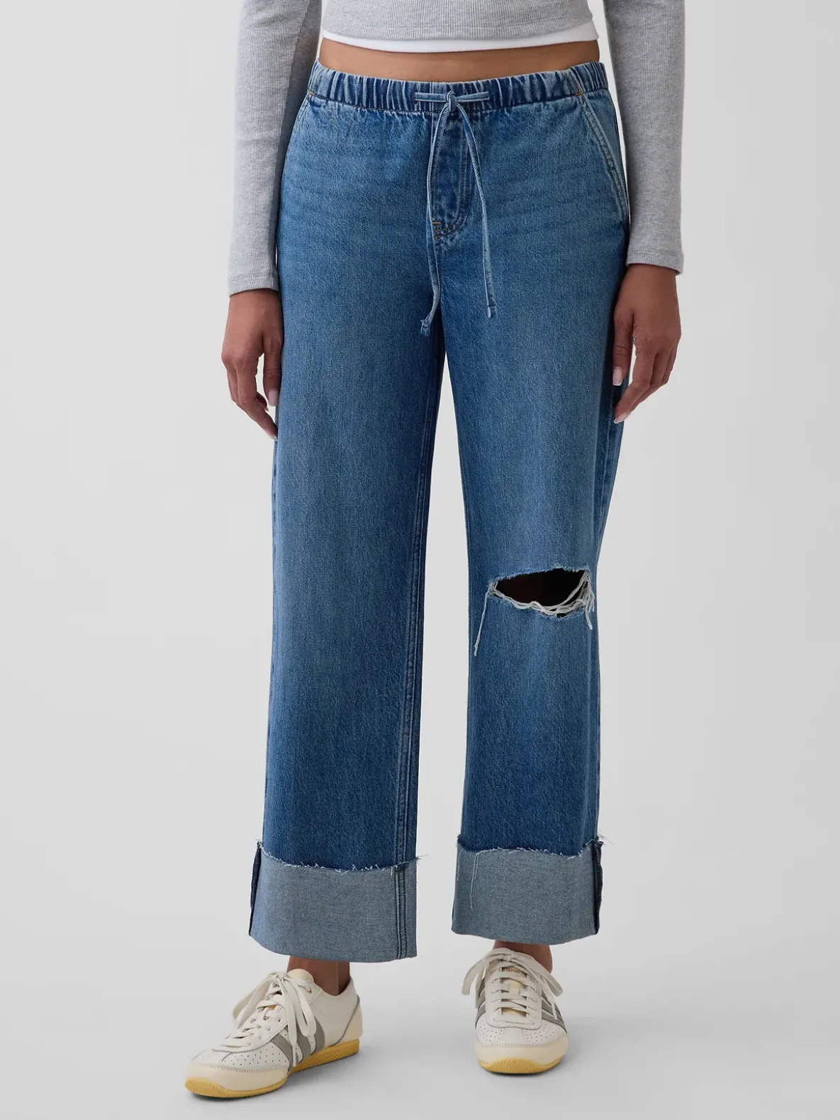 Low Rise '90s Loose Easy Crop Jeans