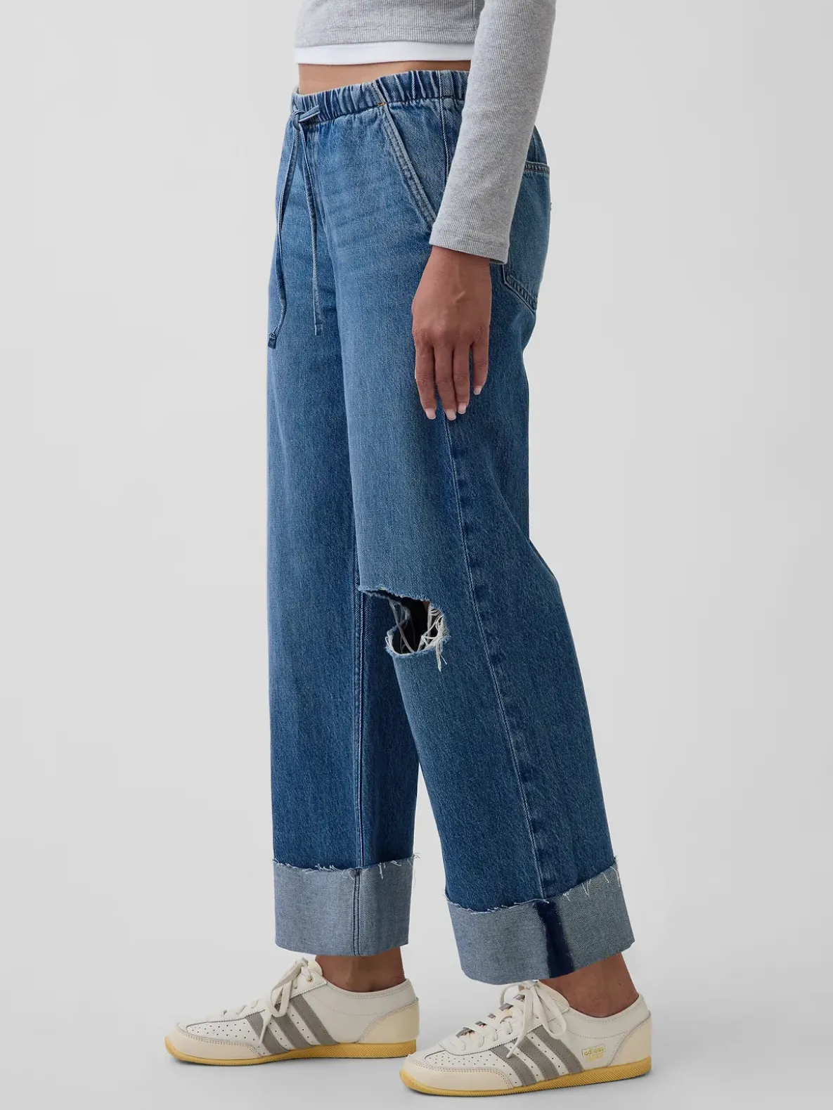 Low Rise '90s Loose Easy Crop Jeans