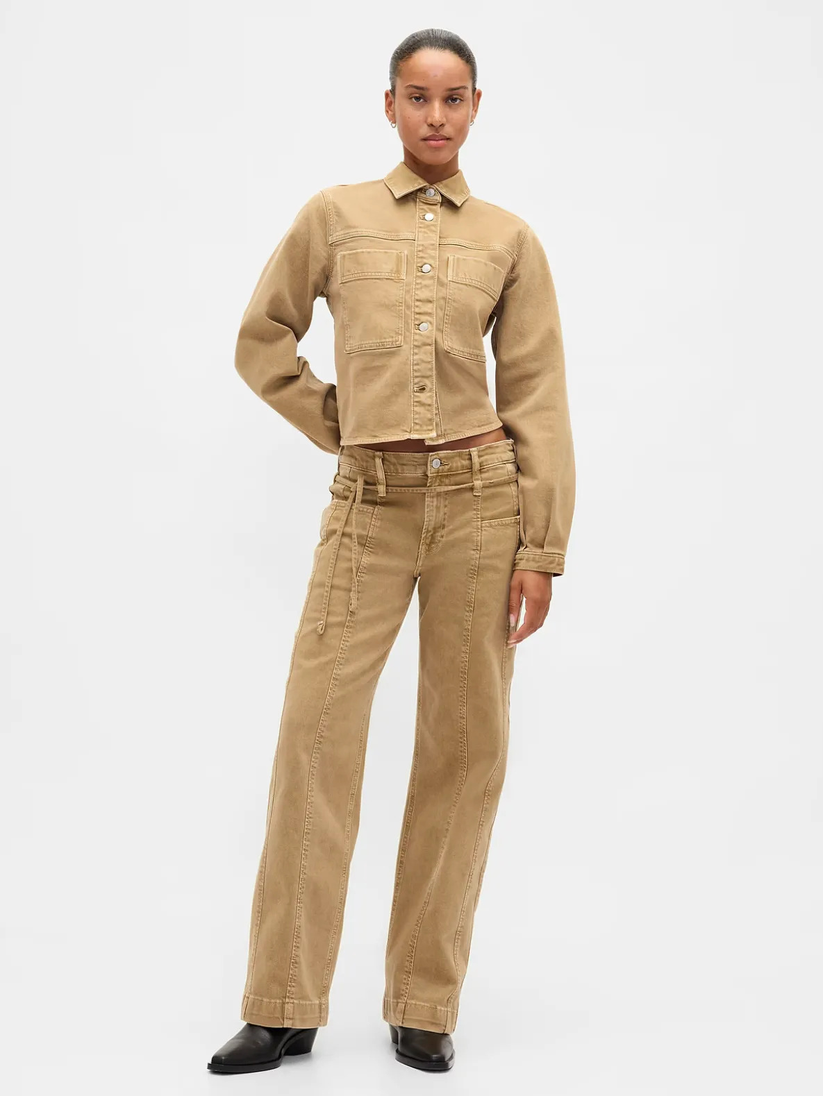 Low Rise '90s Loose Micro Belt Jeans