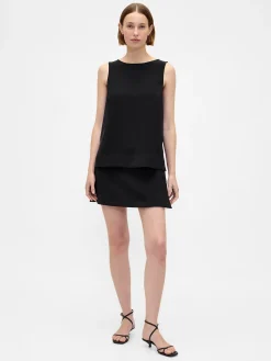 Low Rise Twill Mini Skort