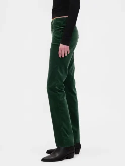 Low Rise Velvet '90s Slim Straight Pants