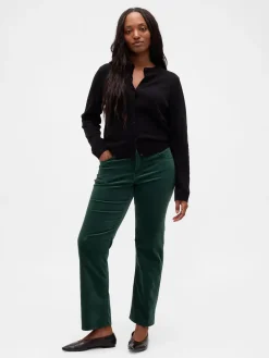Low Rise Velvet '90s Slim Straight Pants