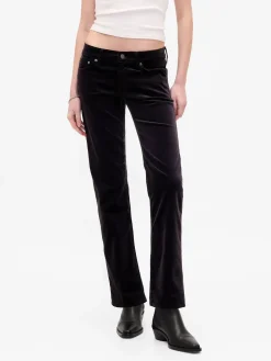 Low Rise Velvet '90s Slim Straight Pants