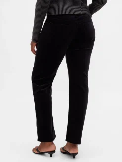 Low Rise Velvet '90s Slim Straight Pants
