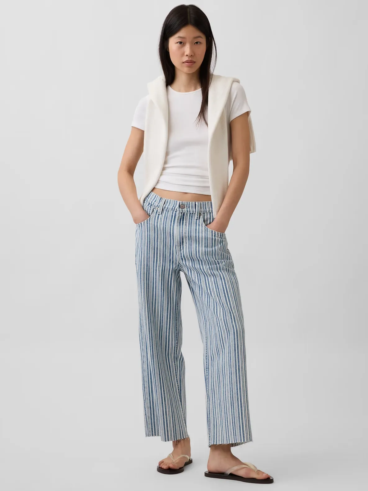 Low Slung Relaxed Crop Jeans