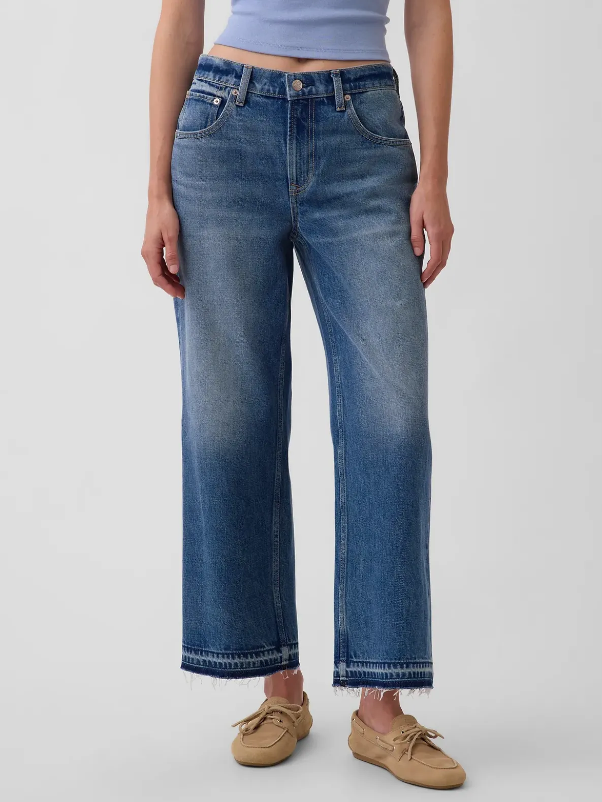 Low Slung Relaxed Crop Jeans