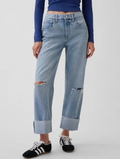 Low Slung Relaxed Crop Jeans