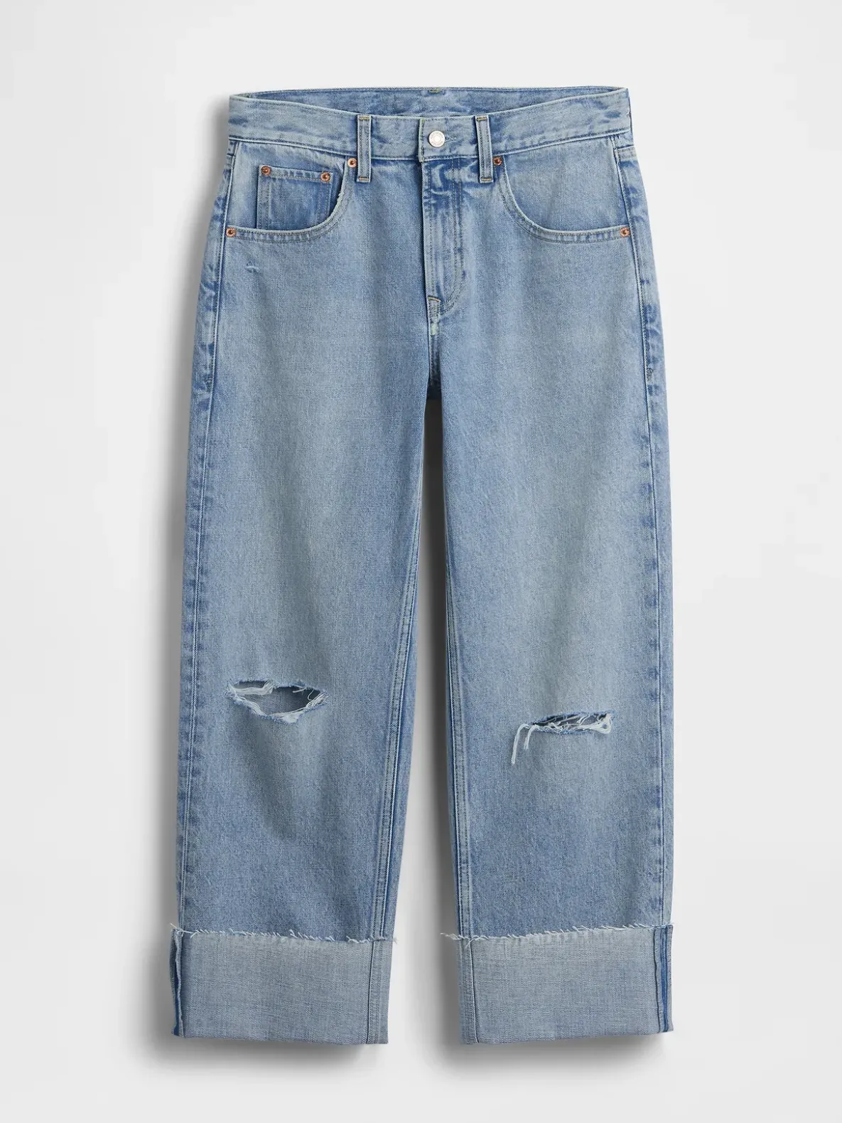 Low Slung Relaxed Crop Jeans