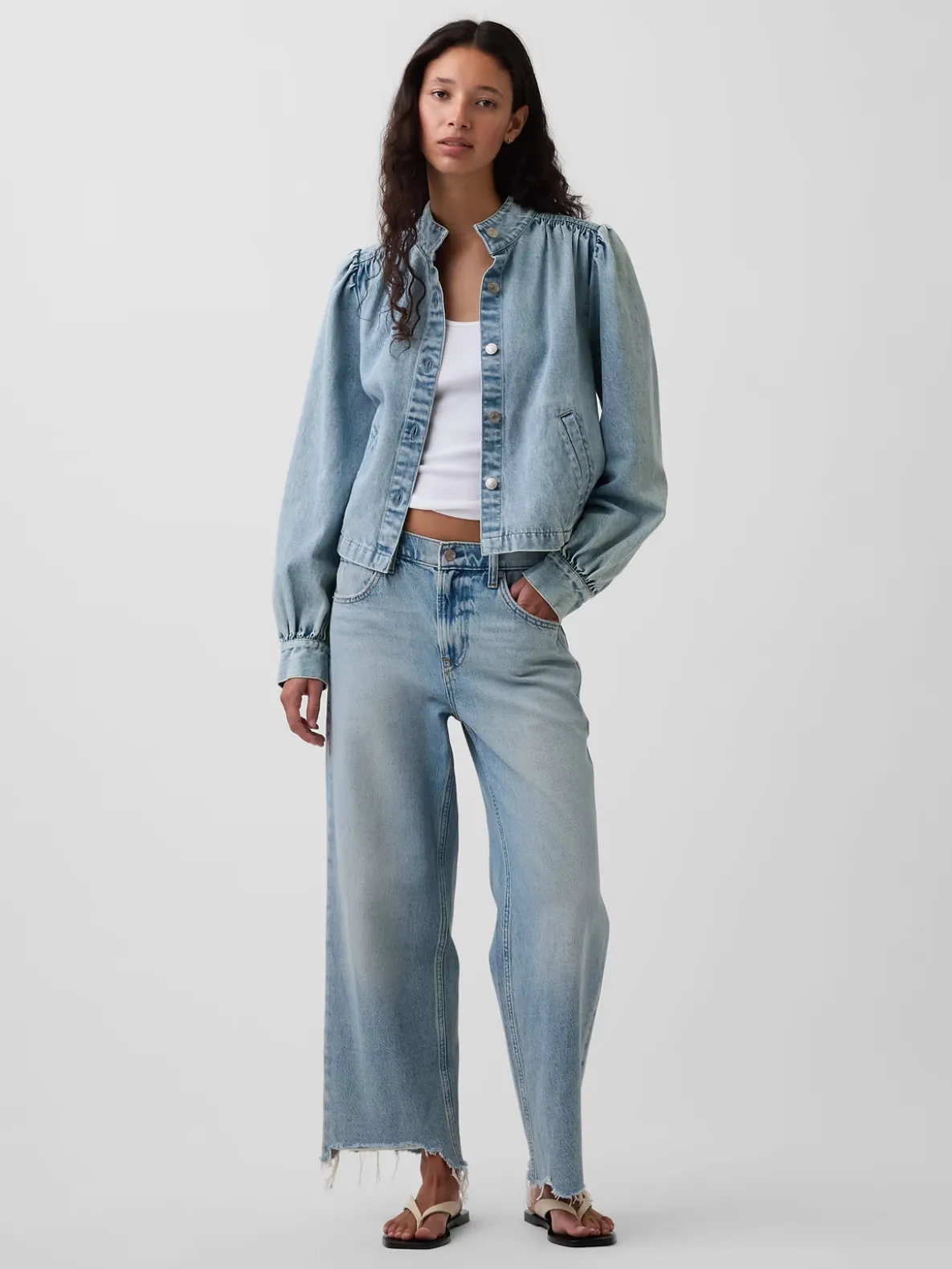 Low Slung Relaxed Crop Jeans