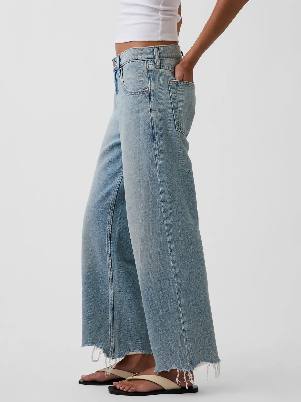 Low Slung Relaxed Crop Jeans