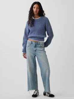 Low Slung Relaxed Crop Jeans