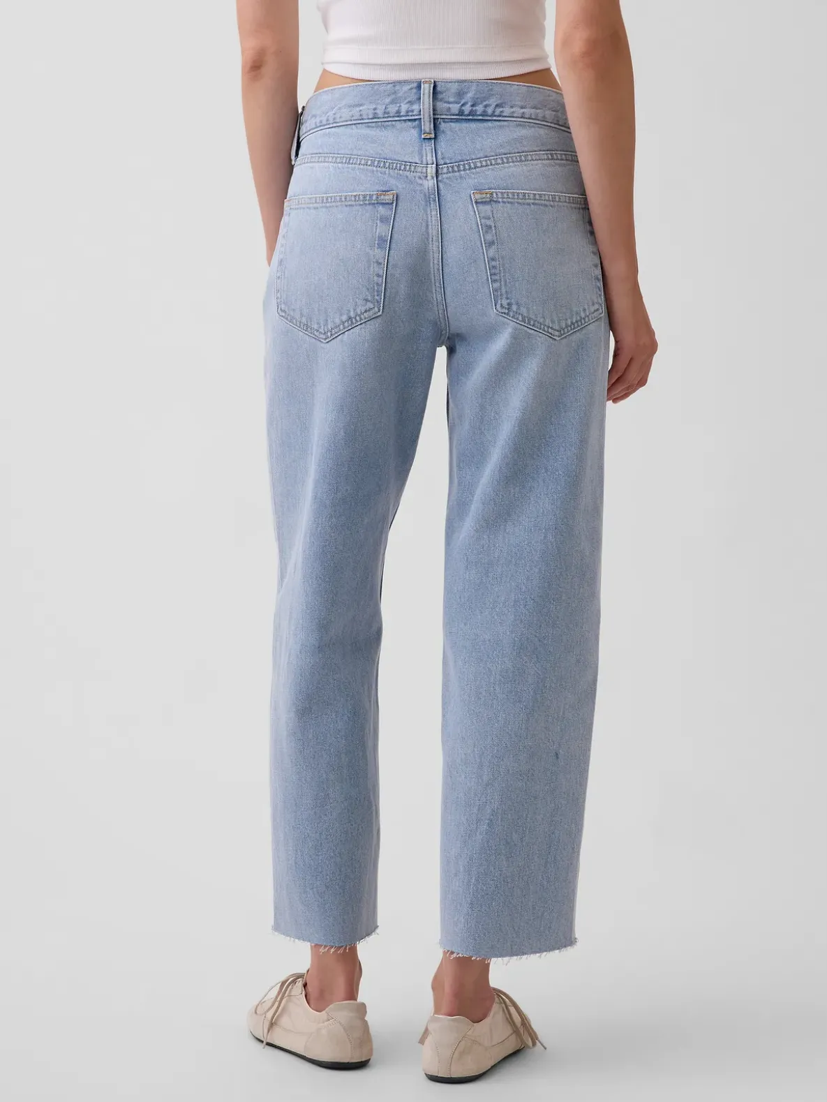 Low Slung Relaxed Crop Jeans