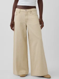 Low Slung Stripe Extra Baggy Jeans