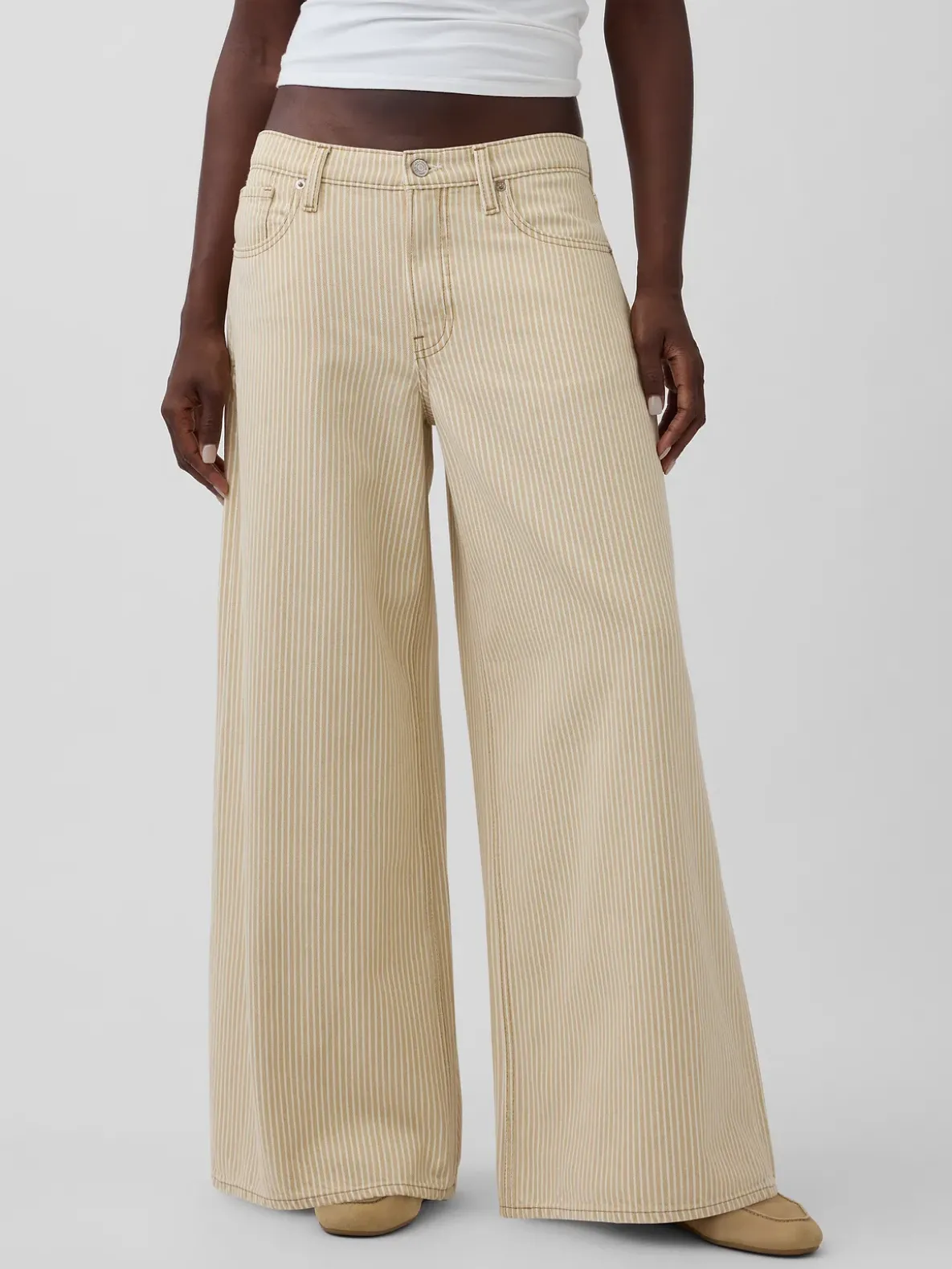 Low Slung Stripe Extra Baggy Jeans