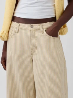 Low Slung Stripe Extra Baggy Jeans