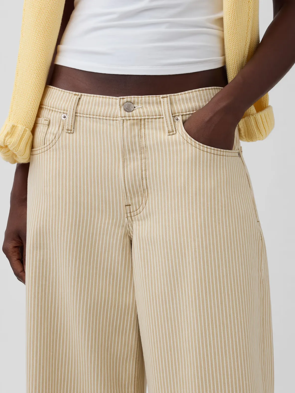 Low Slung Stripe Extra Baggy Jeans
