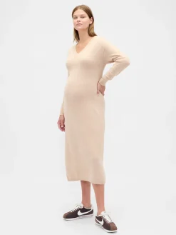 Maternity CashSoft V-Neck Sweater Dress