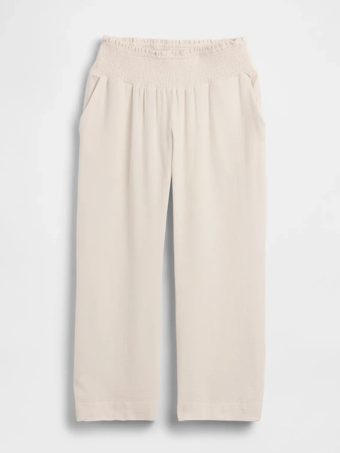 Maternity Cotton Gauze Full Panel Pants