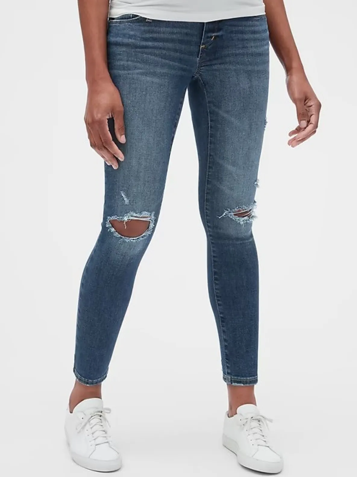 Maternity Distressed Full Panel Favorite Jeggings