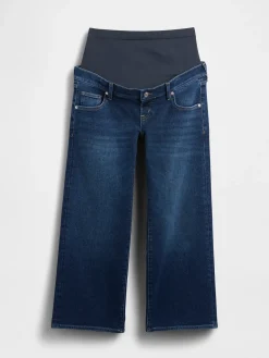 Maternity Full Panel Stride Wide-Leg Jeans
