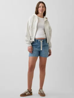 Maternity Full Panel UltraSoft Denim Easy Shorts