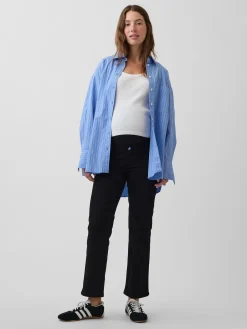 Maternity Full-Panel Straight Jeans