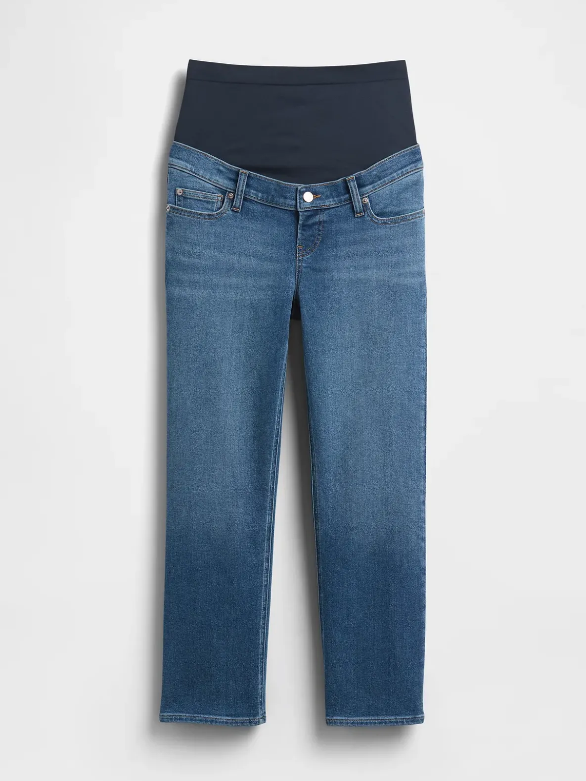 Maternity Full-Panel Straight Jeans
