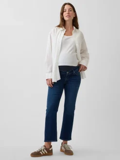 Maternity Full-Panel Straight Jeans
