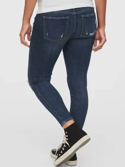Maternity Inset Panel Skinny Ankle Jeans