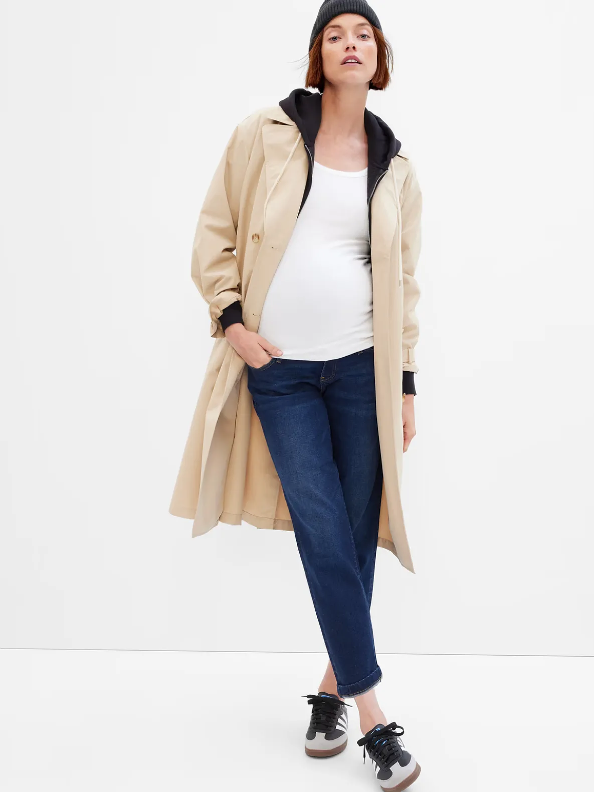 Maternity True Waistband Full Panel Girlfriend Jeans