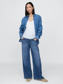 Maternity UltraSoft Full Panel Baggy Jeans