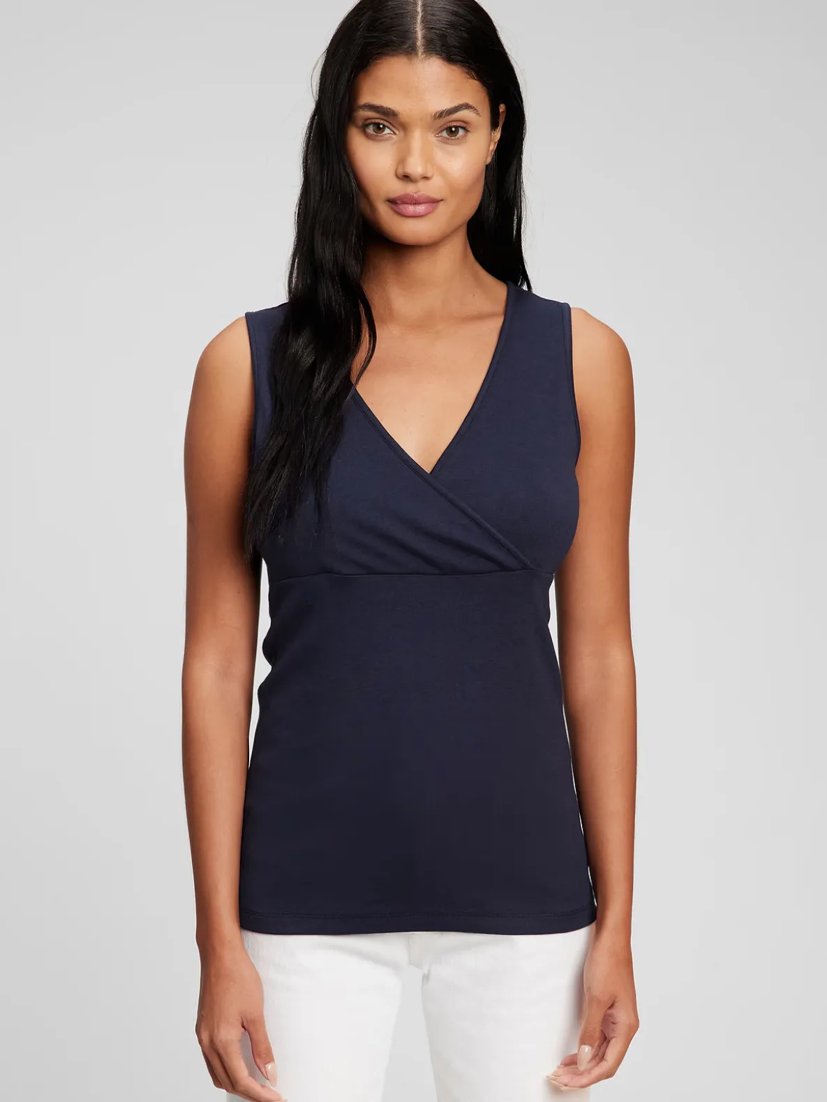 Maternity V-Neck Nursing Tank Top