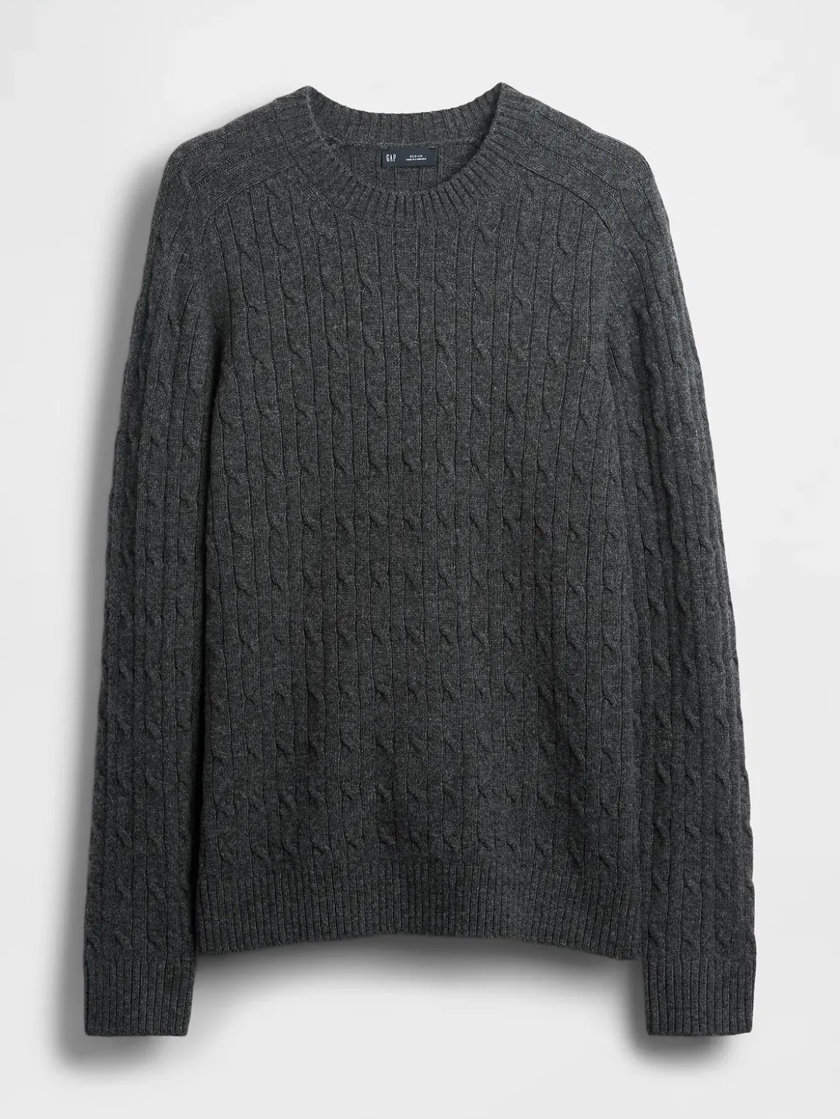 Merino Wool-Blend Cable-Knit Sweater