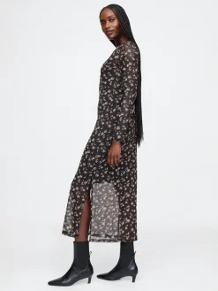 Mesh Midi Dress