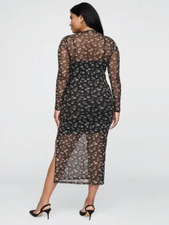 Mesh Midi Dress