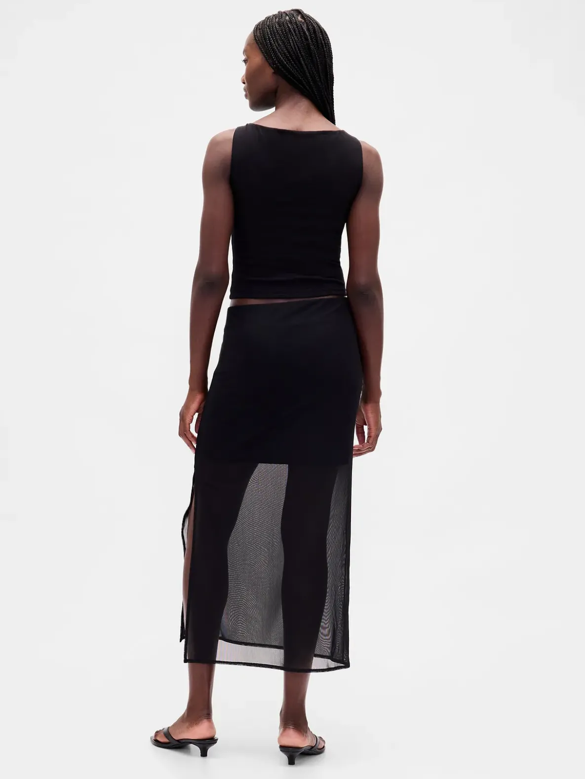 Mesh Midi Skirt