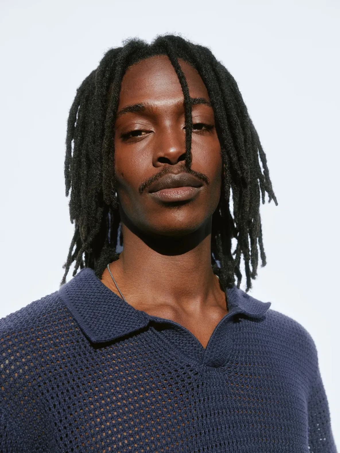 Mesh Polo Sweater