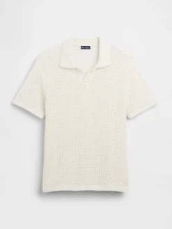Mesh Polo Sweater