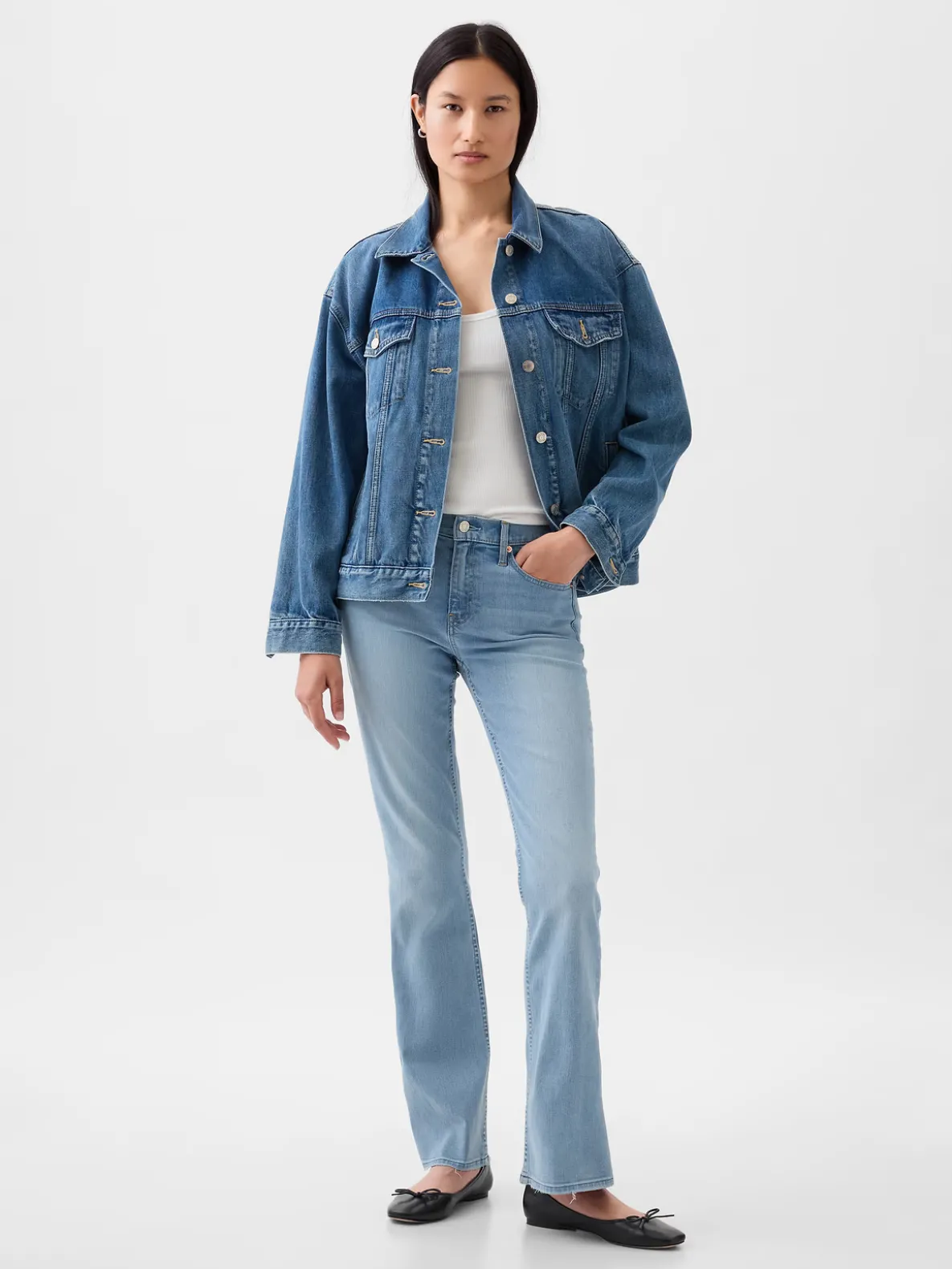 Mid Rise Baby Boot Jean