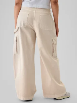 Mid Rise Cargo Baggy Khakis