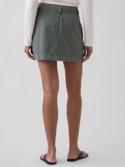 Mid Rise Cargo Mini Skort