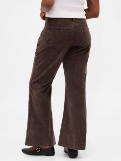Mid Rise Corduroy Flare Pants