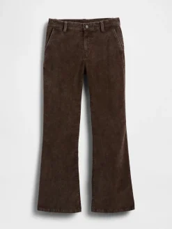 Mid Rise Corduroy Flare Pants