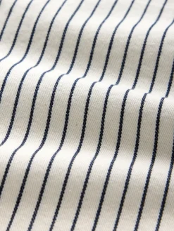 Mid Rise Denim Stripe Baggy Jeans