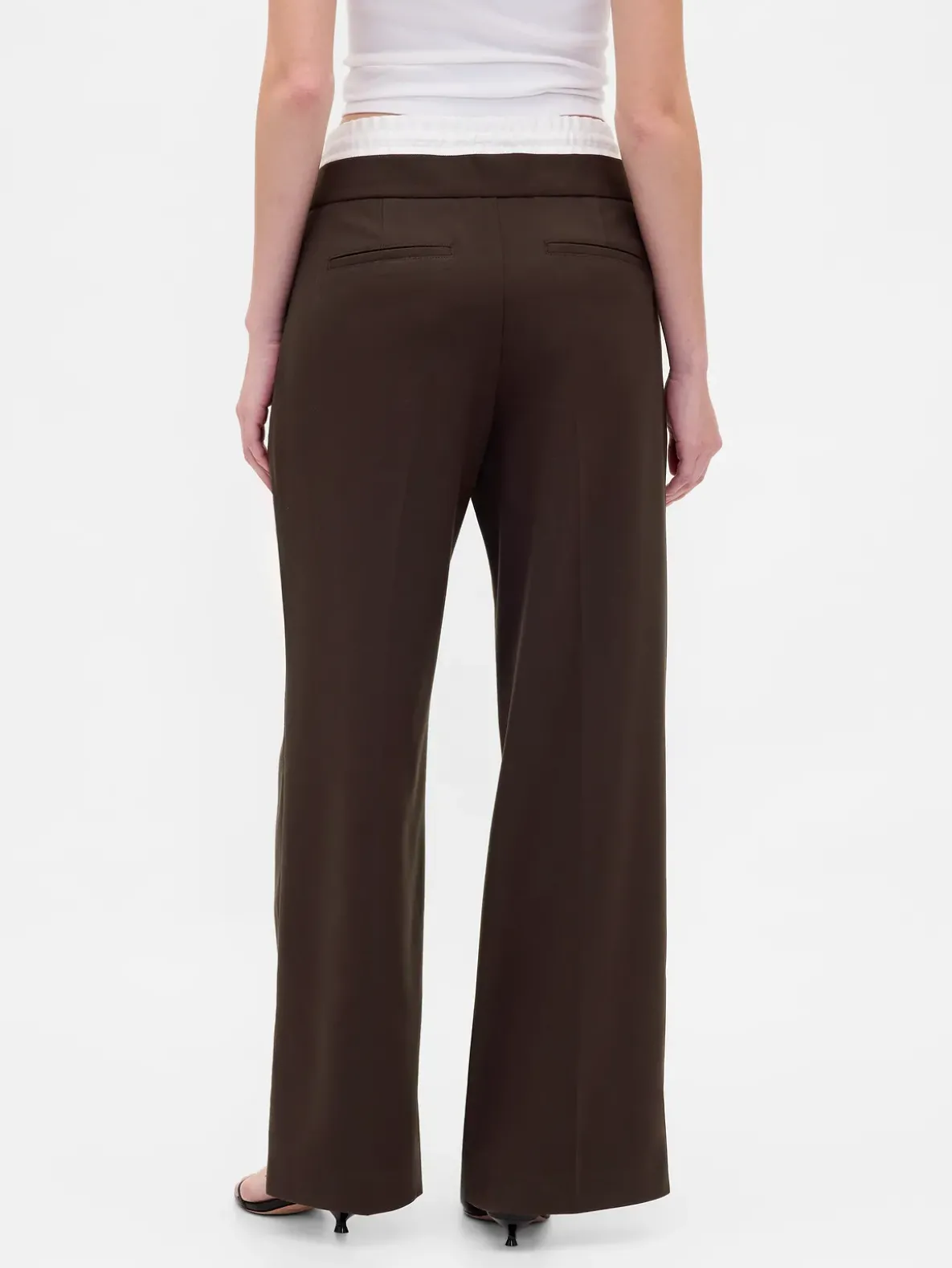 Mid Rise Double-Waist Pants