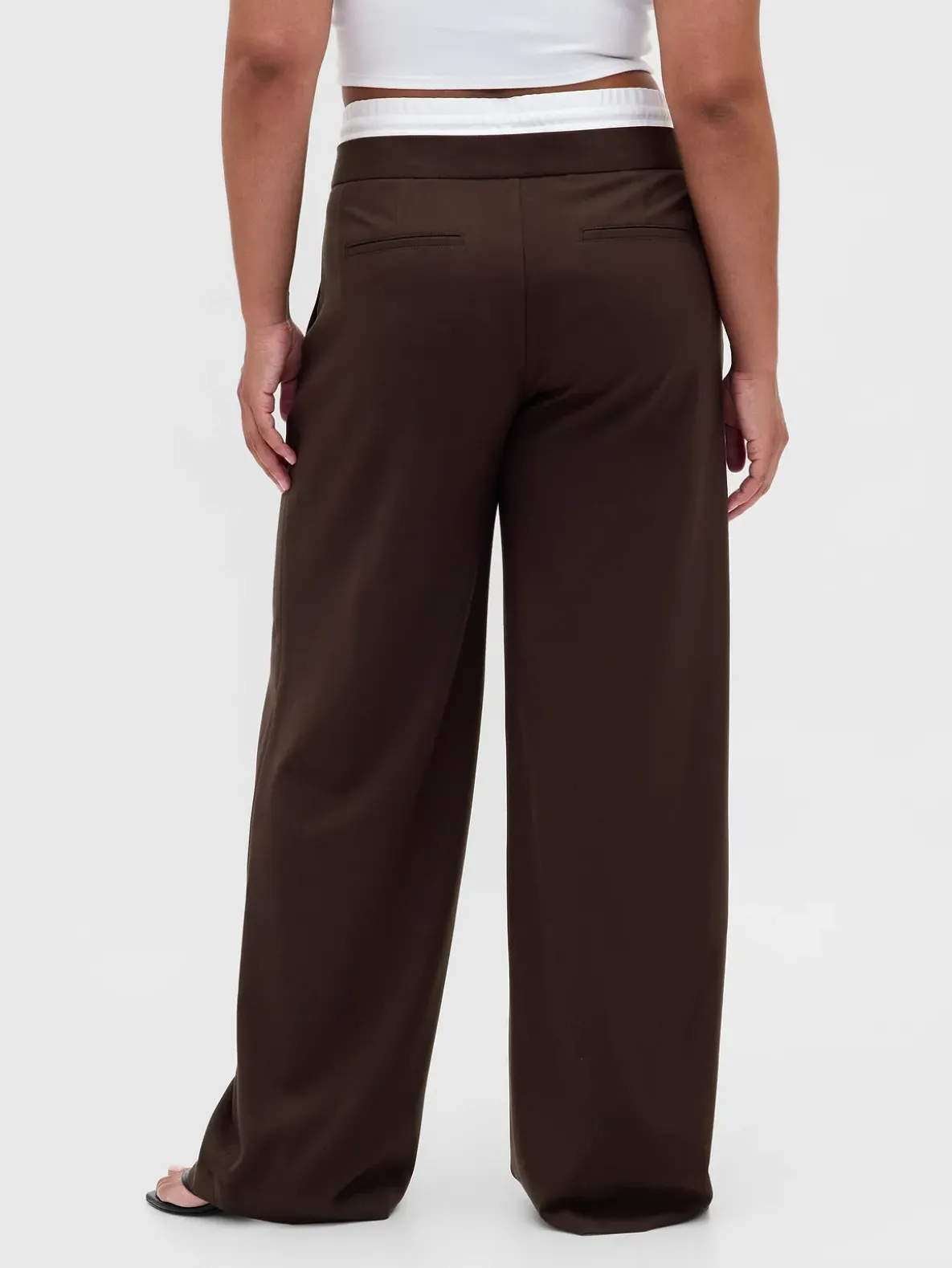 Mid Rise Double-Waist Pants