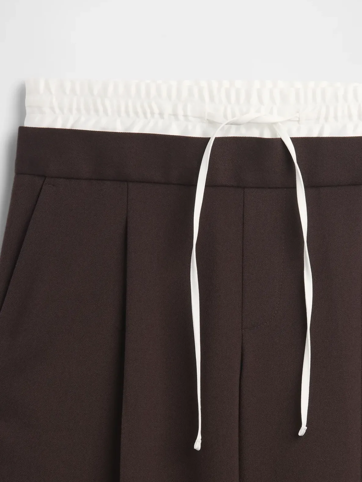 Mid Rise Double-Waist Pants